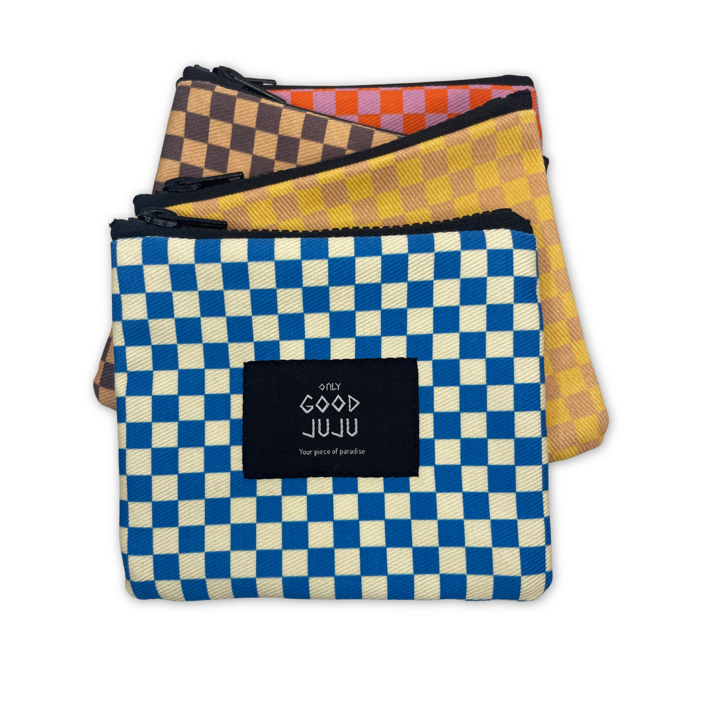 Little Coin Bag - Blue Checkered