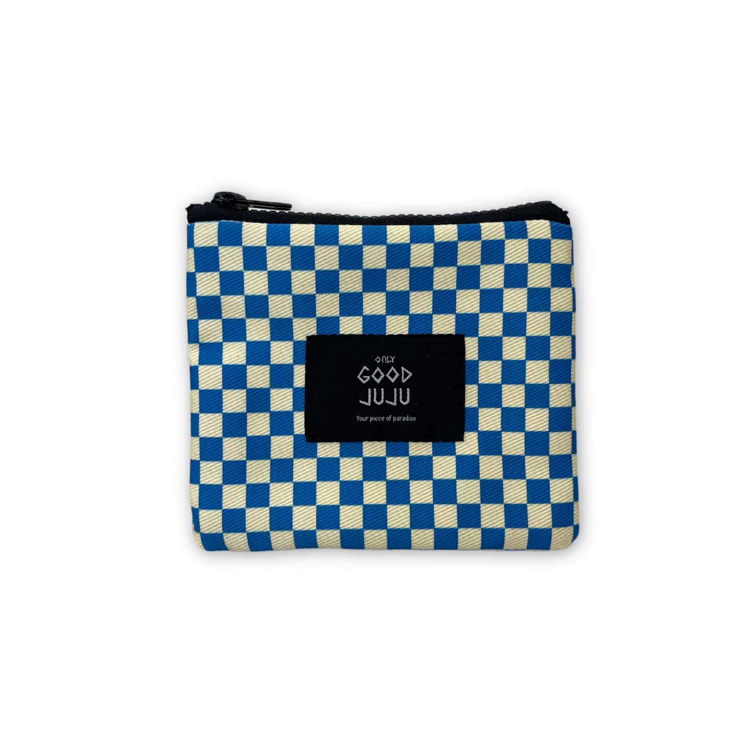 Brown Checkered Coin Bag