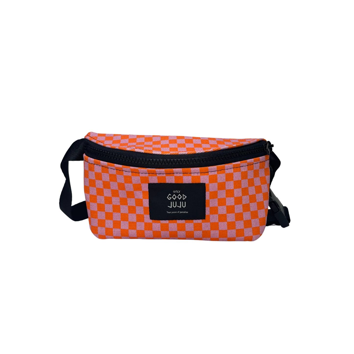 Brown Checkered Hipster Fanny Pack