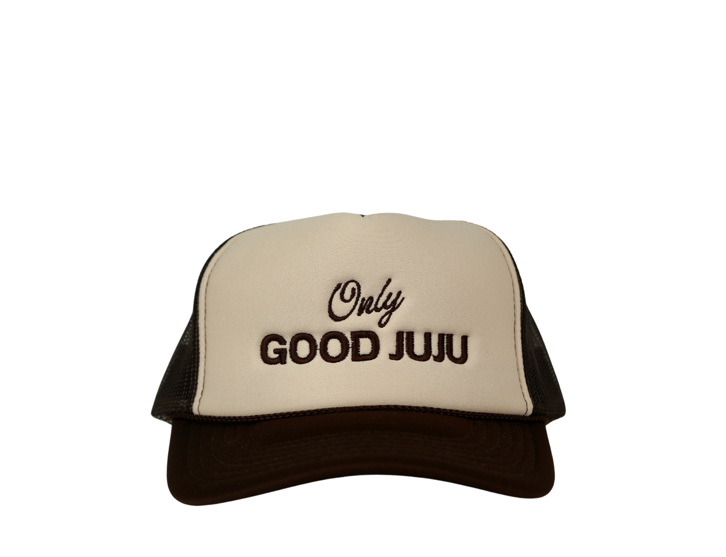 Only Good JuJu Embroidered Trucker Hat