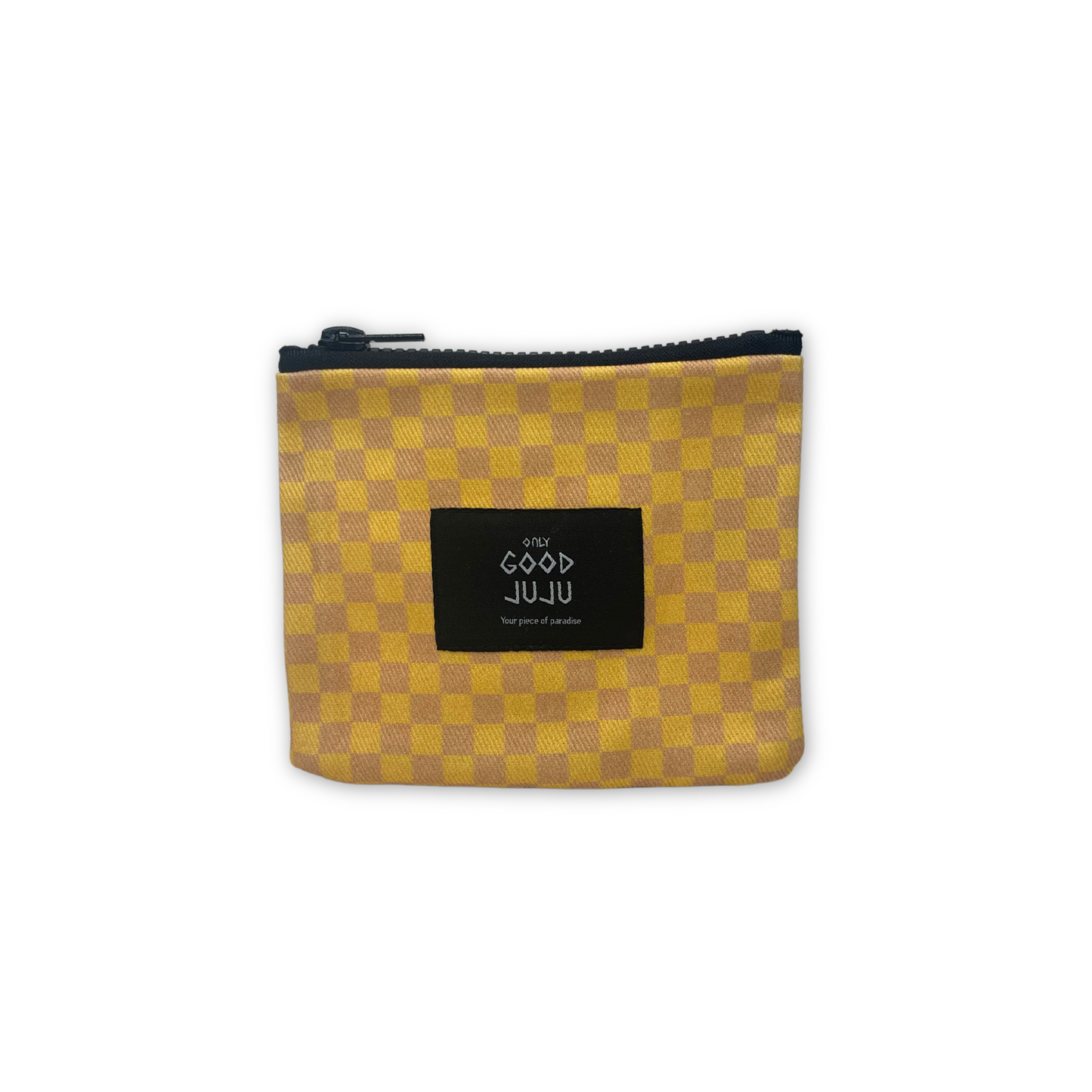 Yellow Checkered Coin Bag
