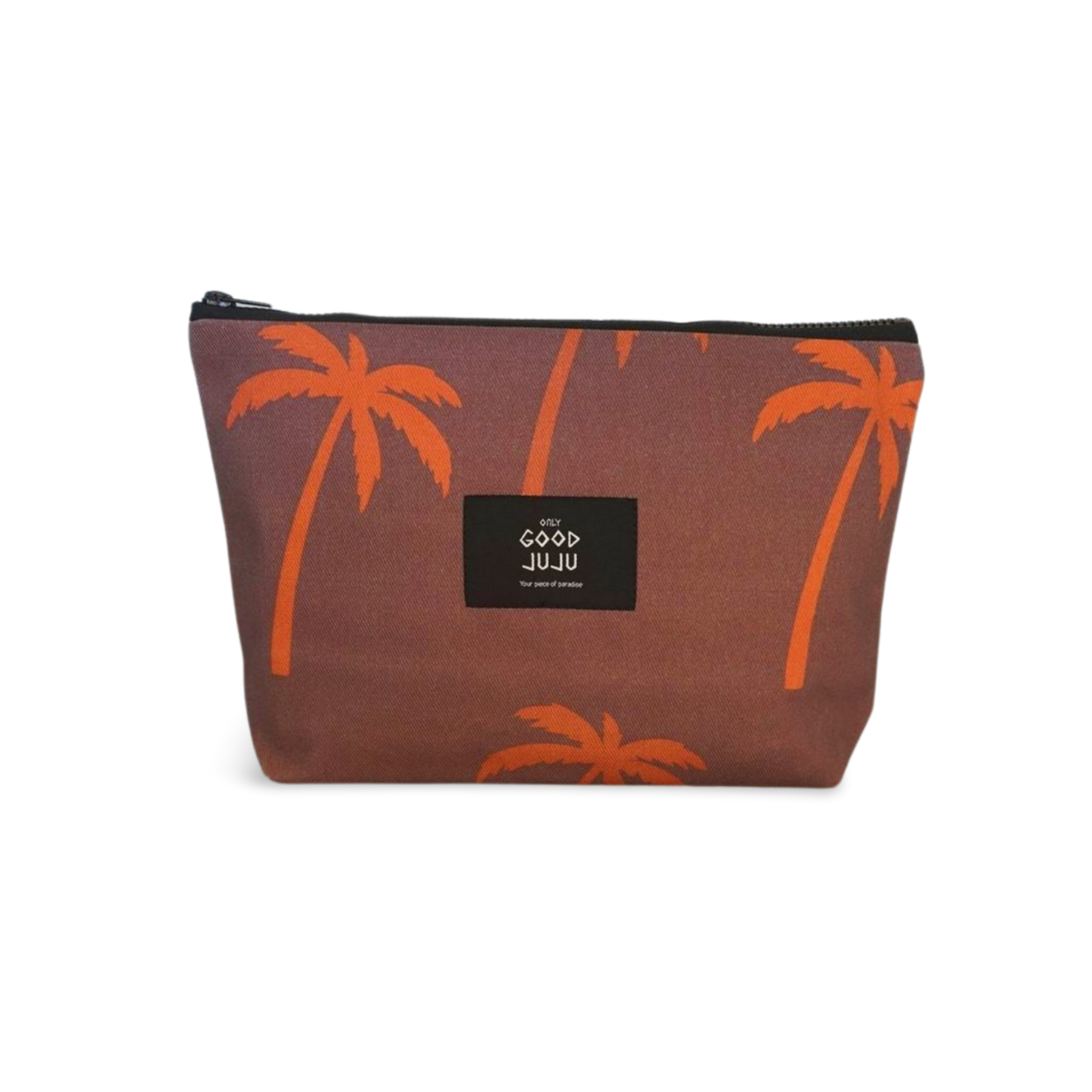 Big Pouch - Two Tone Brown Palm Tree
