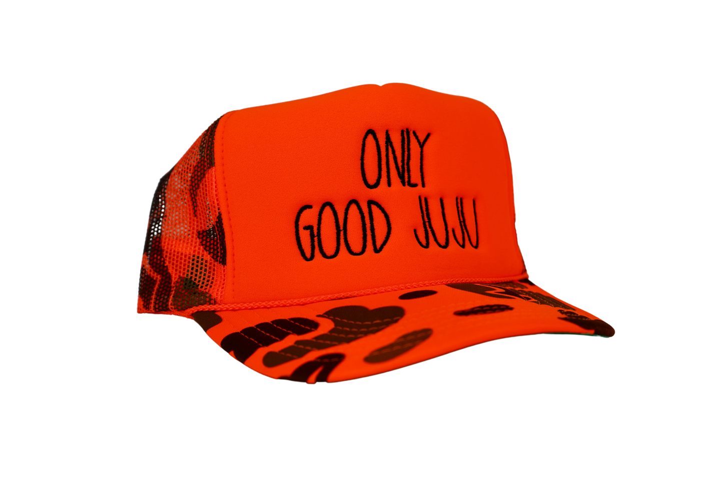 Only Good JuJu Embroidered Trucker Hat