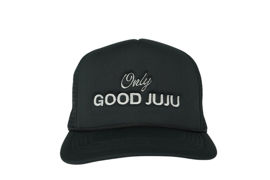 Only Good JuJu Embroidered Trucker Hat - Black