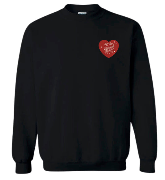 Black Over sized Heart Sweater