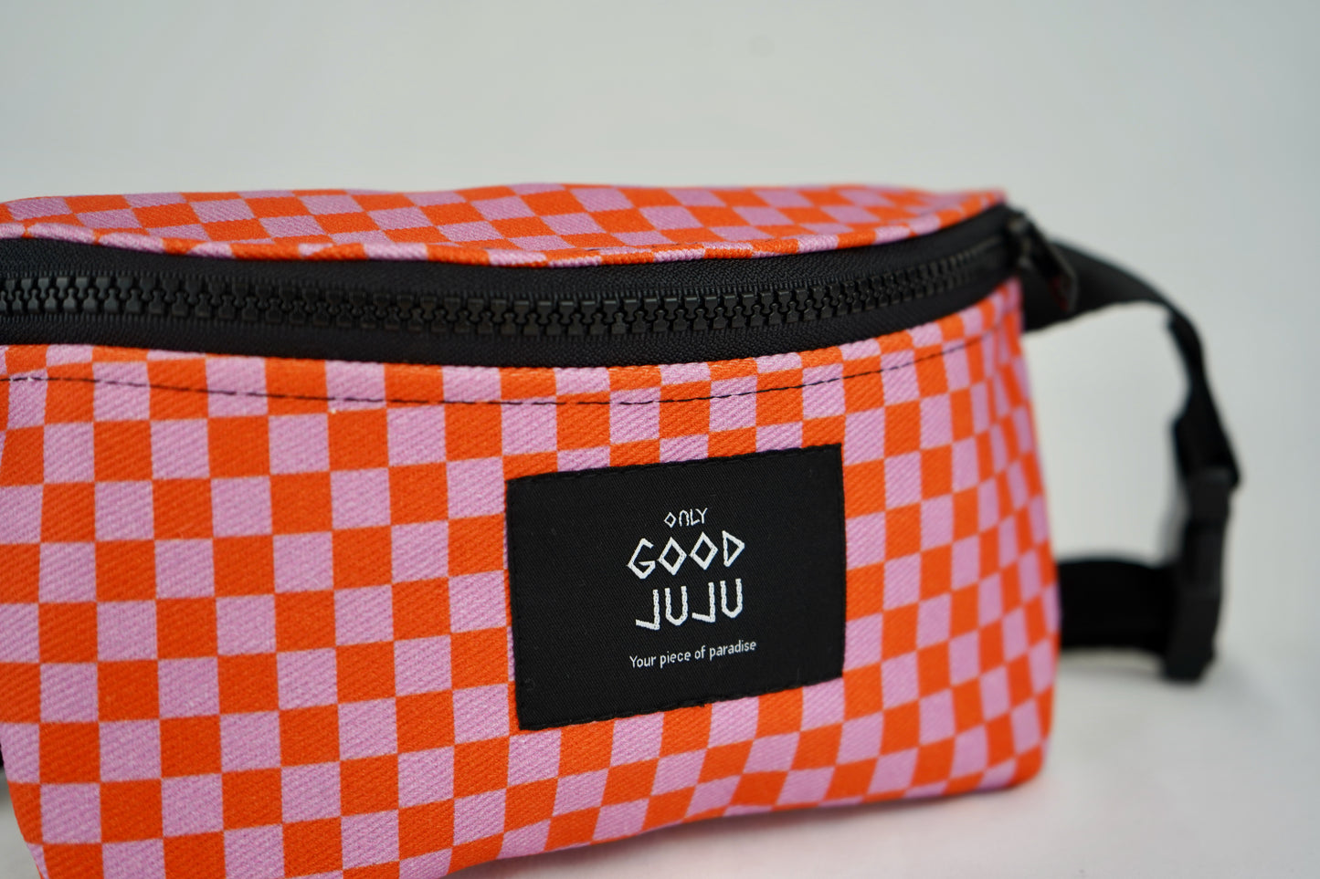 Pink Checkered Hipster Fanny Pack