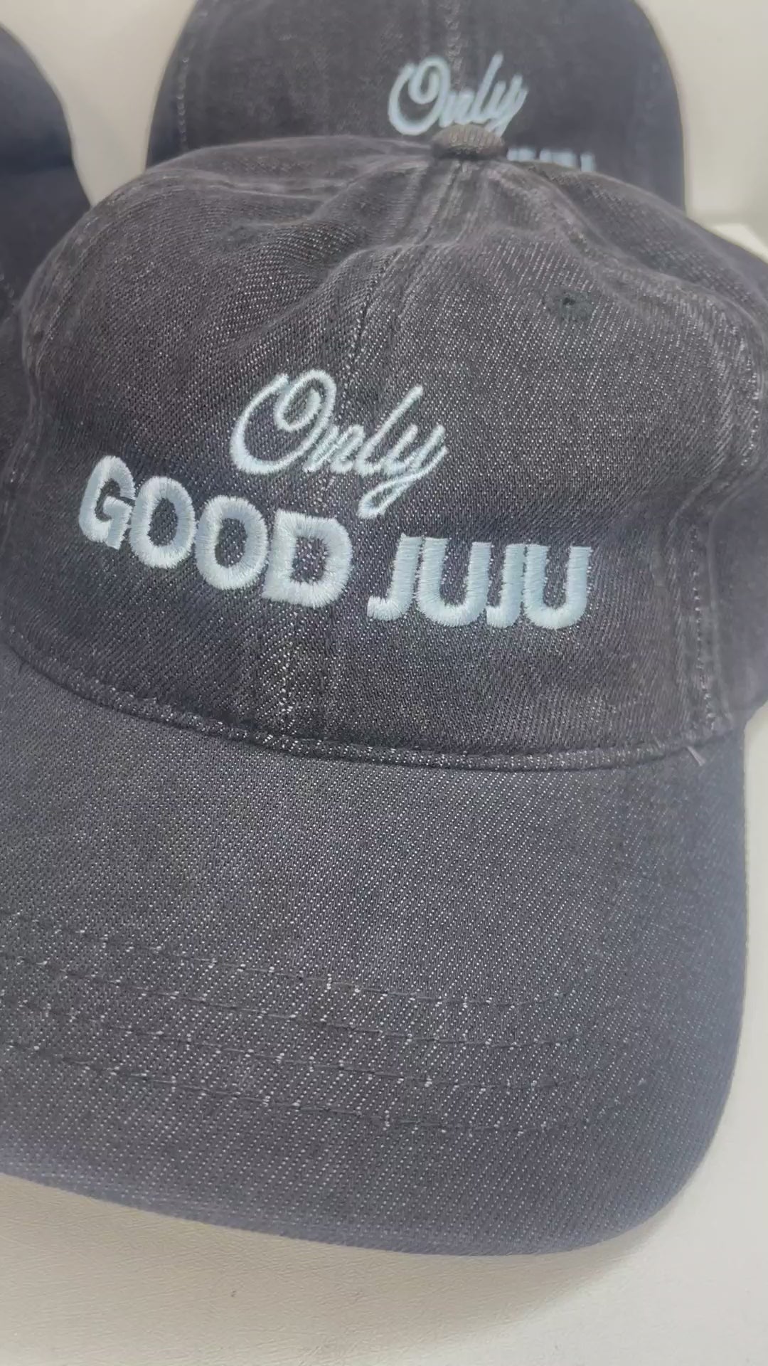 Only Good JuJu distressed Denim hat